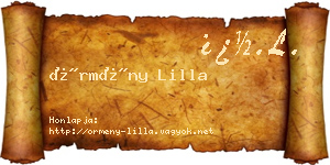 Örmény Lilla névjegykártya
